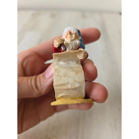 Vintage elf Santa list figurine statue village decor Xmas - Picture 8 of 8